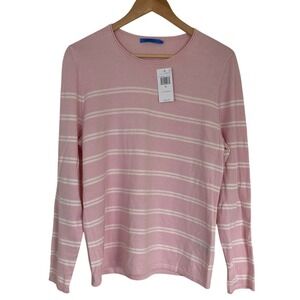 J McLaughlin Womens Pastel Pink Striped Poet‎ Sweater Size XL Long Sleeve NWT